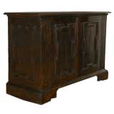 Italian Barouqe Walnut Two Door Credenza with Applied Moulding