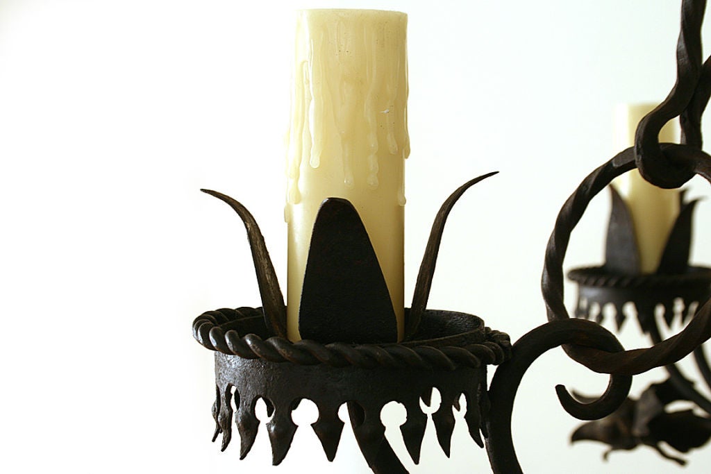 Italian, probably Florentine, Large Wrought Iron and Tole Hexago