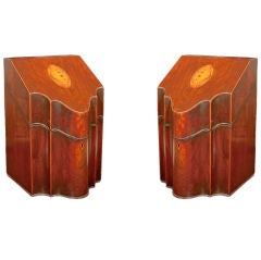 Pair George Iii Mahogany Knife Boxes. Circa 1780