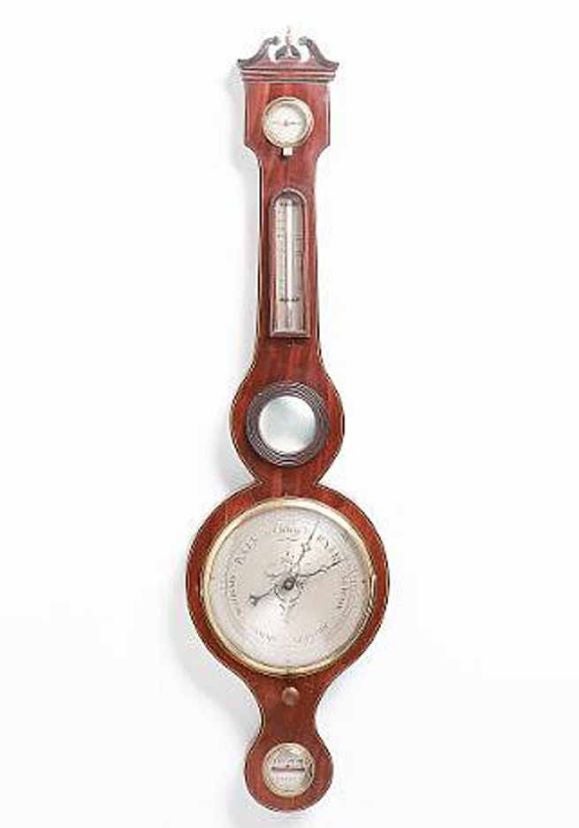 George III Five Dial Wheel Barometer. Mid 19 C