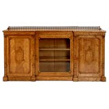 Victorian Satinwood Breakfront Cabinet. Eng. C1840