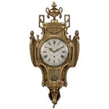 Swedish Giltwood Cartel Clock. 19 Century