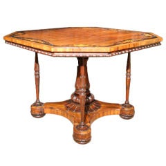 William IV Goncalo Alves Center Table, C 1825