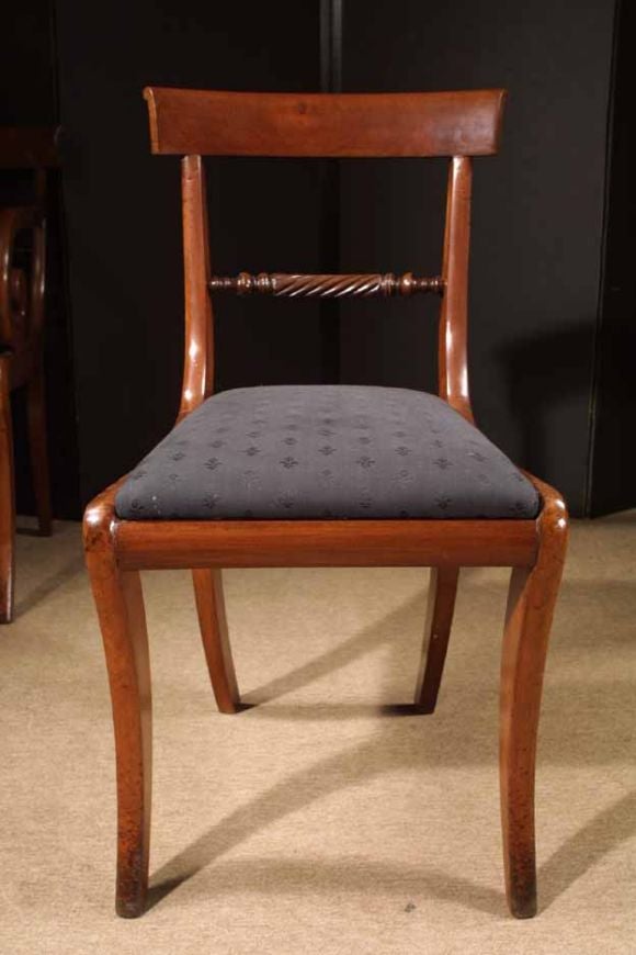 English Set Ten Regency Dining Chairs. Eng. C 1815
