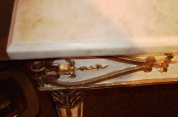 Pair Italian Neoclassical Gilt Console tables . 19Th C 2