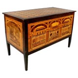 Italian Neoclassical Parquetry Commode. 19th Century