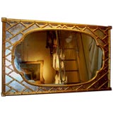 Vintage Faux Bamboo Mirror . American Mid Century