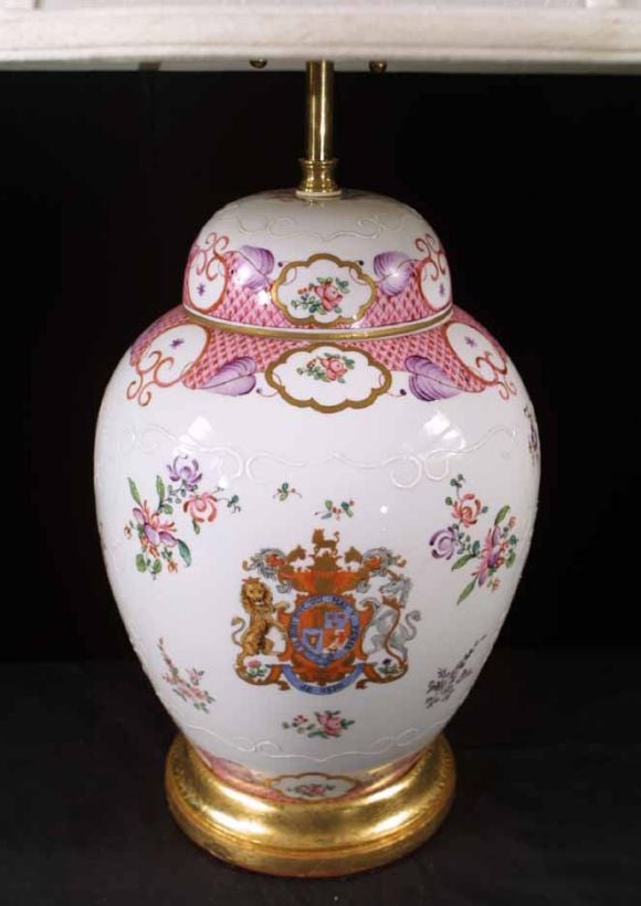 Samson Porcelain Ginger Jar / Lamp. Circa 1880