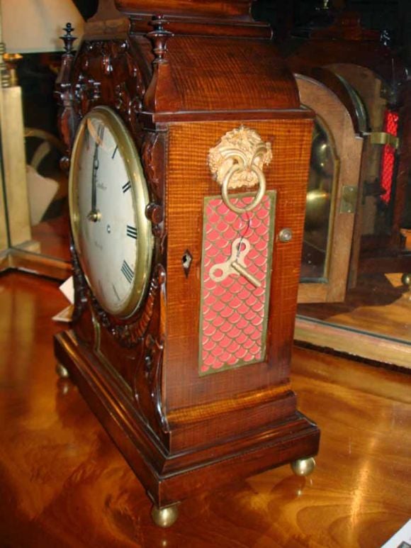 Wm.IV Brass Inlaid Mahogany Bracket Clock. C 1820 3