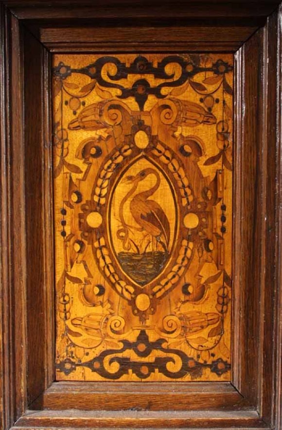 18th Century and Earlier Baroque Marquetry Court Cupboard, German, circa 1600 For Sale
