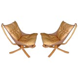 Pair of  60s "Falcon" Chairs by Sigurd Russell. Swedish
