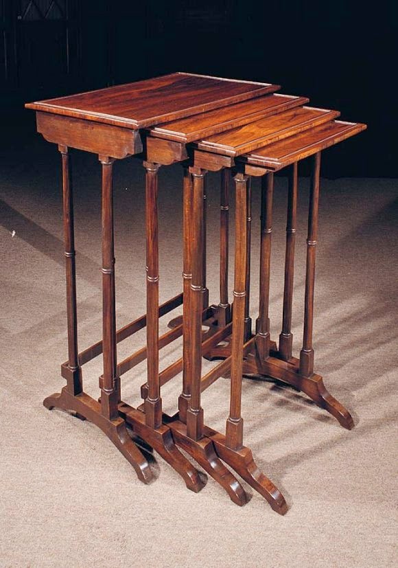 Nest of Four Regency Tables. Circa 1810