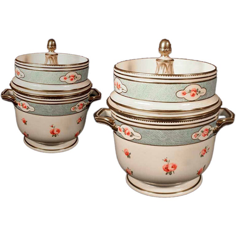 Pretty Pair of Derby Fruit Coolers, English, circa 1810