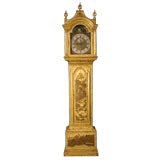 George III Lacquered Chinoiserie Clock.