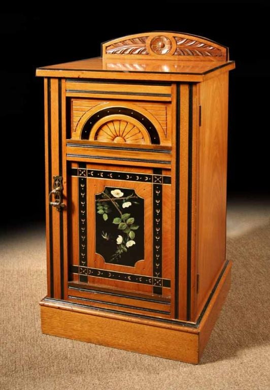 Aesthetic Walnut Bedside Commode. Circa 1880