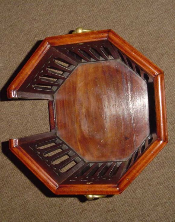 English Handsome Georgian Mahogany Plate Bucket, Late 18th Century For Sale