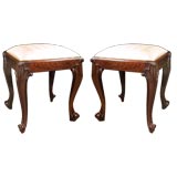 Pair Victorian Rosewood Benches