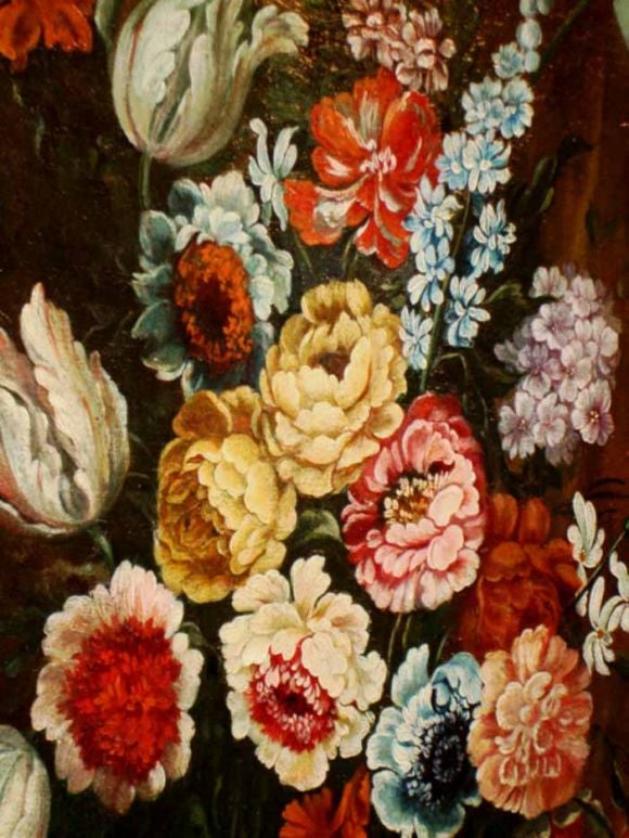 A Fine Italian Old Master Still Life Floral Oil Painting. 19th Century In Excellent Condition In New York, NY