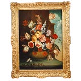 A Fine Italian Old Master Still Life Floral Oil Painting. 19th Century