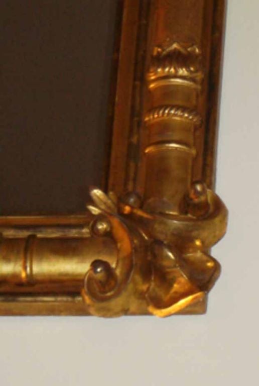 Neoclassical Dignified American Empire Giltwood Overmantel Mirror, circa 1825