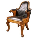 Victorian Walnut Reading Chair