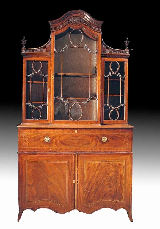 Fine George III Chippendale Secretary Bookcase. Circa 1755