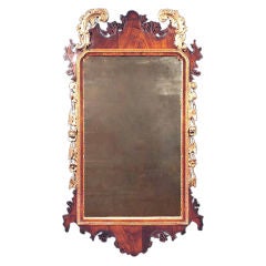 Mid-Georgian Mahogany and Parcel Gilt Mirror, Circa 1750