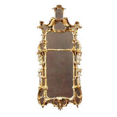 Exquisite George III Chippendale Carved Gilt Mirror, circa 1760