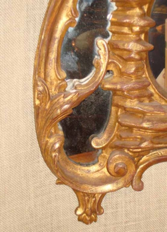18th Century and Earlier Exquisite George III Chippendale Carved Gilt Mirror, circa 1760 For Sale