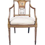 Set 4(PAIRS Avail.) George III Painted Armchairs. Circa 1790