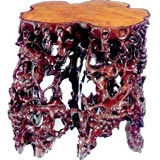 Chinese Hardwood And Burr-Veneered Center Table