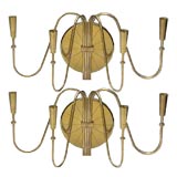 PAIR Four-arm Parzinger Brass Sconces