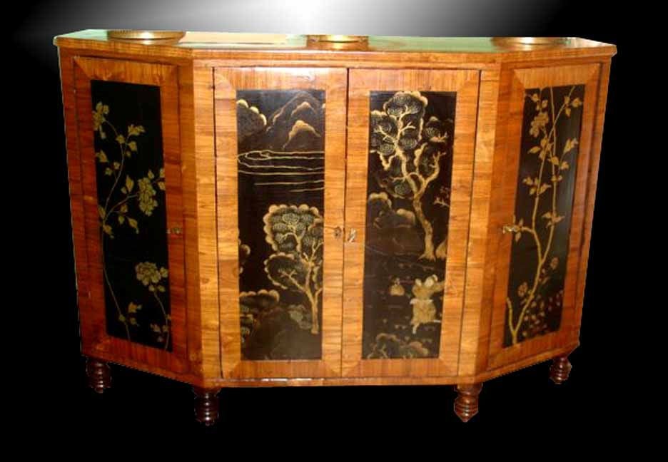 Regency Kingwood And Laquer Cabinet. C 1810