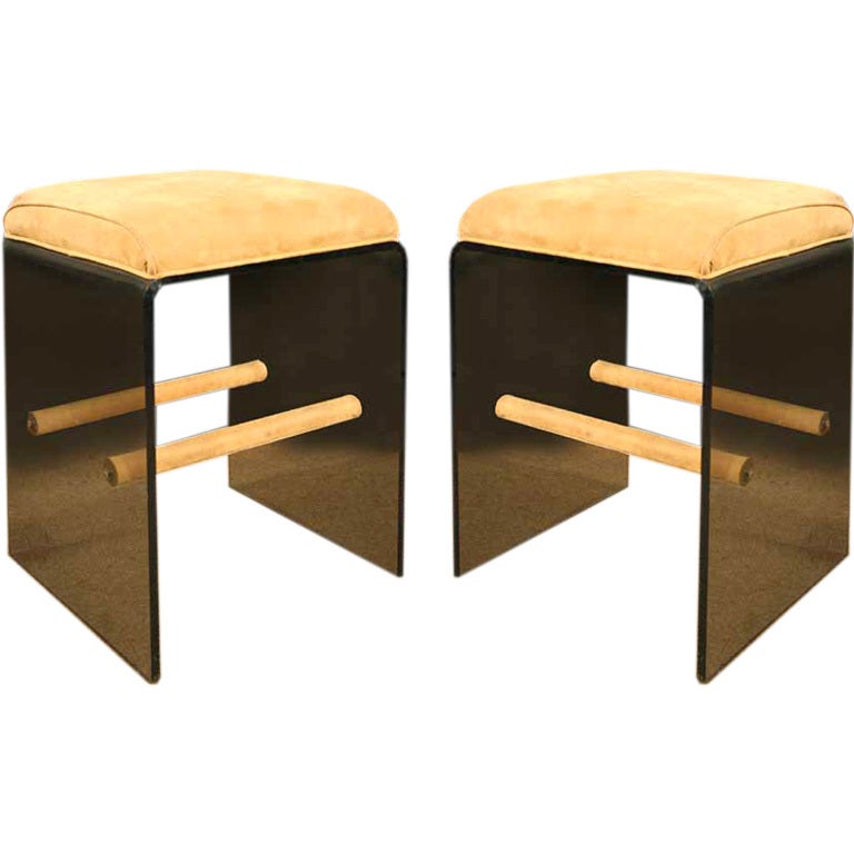 Pair of Modern Classic Stools, American, circa 1970 For Sale