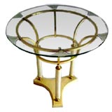 Mid-Century Modern Glass Top Side Table. American Circa 1960