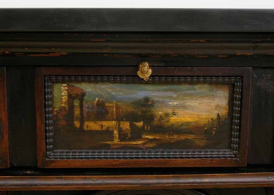 Flemish Painted Chest, Circa 17th Century 1