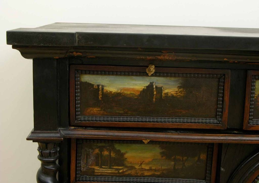 Flemish Painted Chest, Circa 17th Century 4