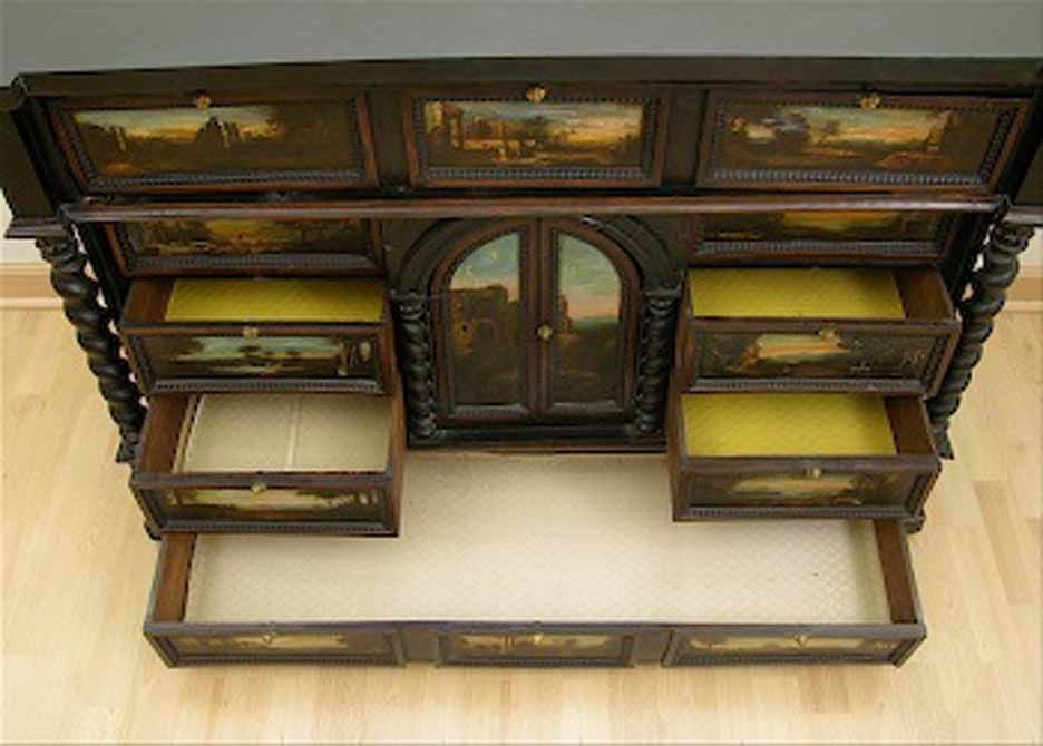Flemish Painted Chest, Circa 17th Century 6