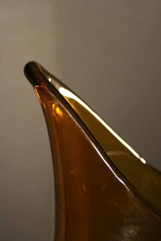 Blenko Amber Glass Pitcher 1