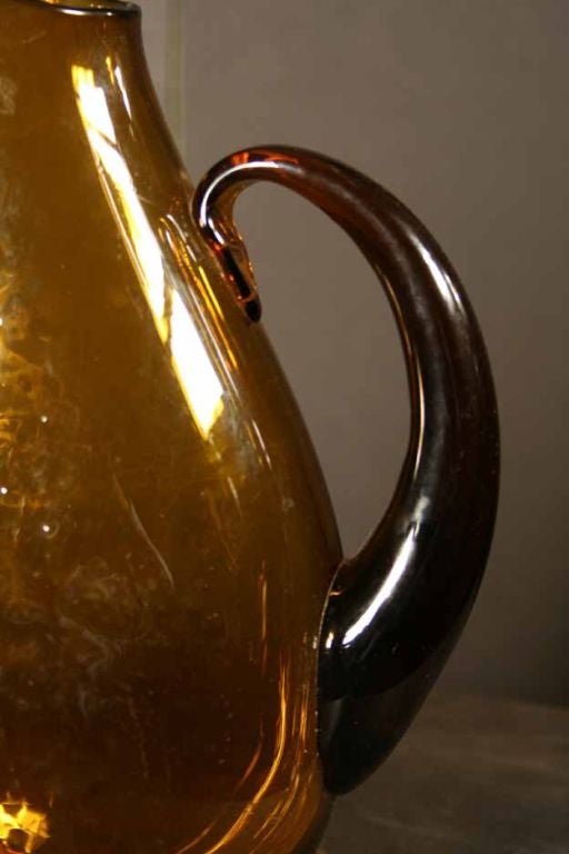 Blenko Amber Glass Pitcher 2