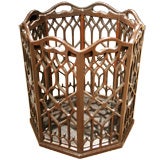 Victorian Mahogany Fretwork Octagonal Basket,