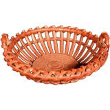 Earthenware Pierced Basket by Shiller. mid 19th C