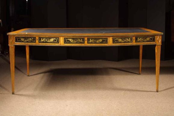 Russian Eglomise Mounted Writing Table.