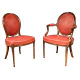 Set Eight Late George III Mahogany Chairs. C1800