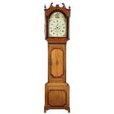 George III Inlaid Oak Case Clock by RUTHIN. Circa 1800