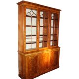 George III Mahogany Bookcase Cabinet. C 1800