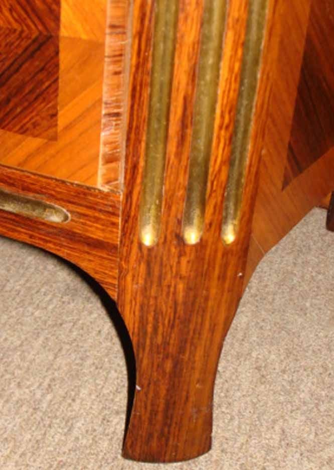 PAIR Regence Inspired Brass Mounted Parquetry Chests 1