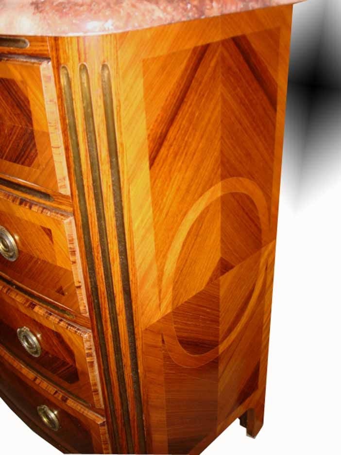 PAIR Regence Inspired Brass Mounted Parquetry Chests 2
