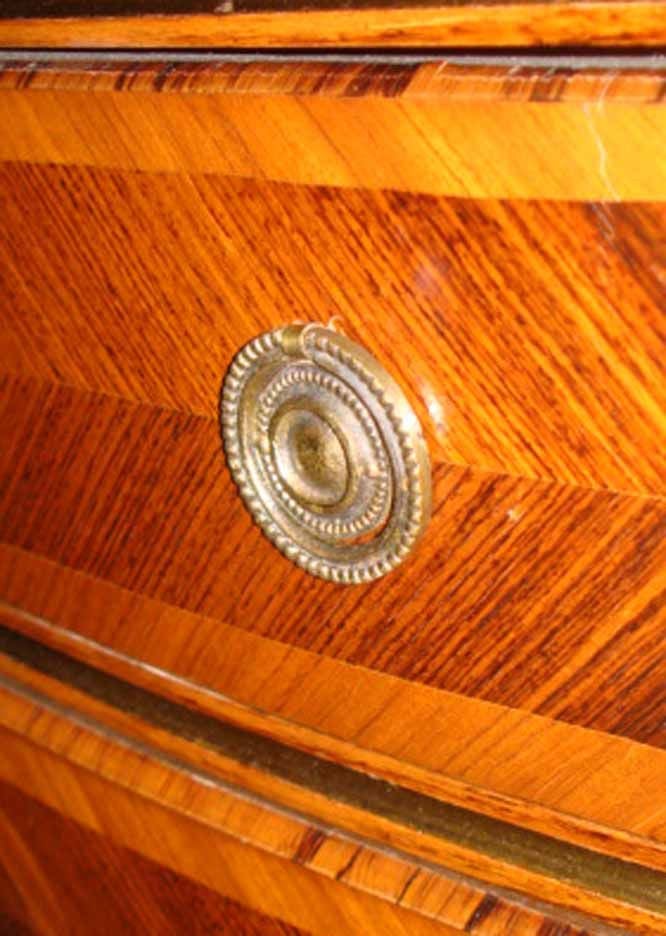 PAIR Regence Inspired Brass Mounted Parquetry Chests 4