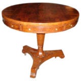 William IV neoclassical drum table, Circa 1840